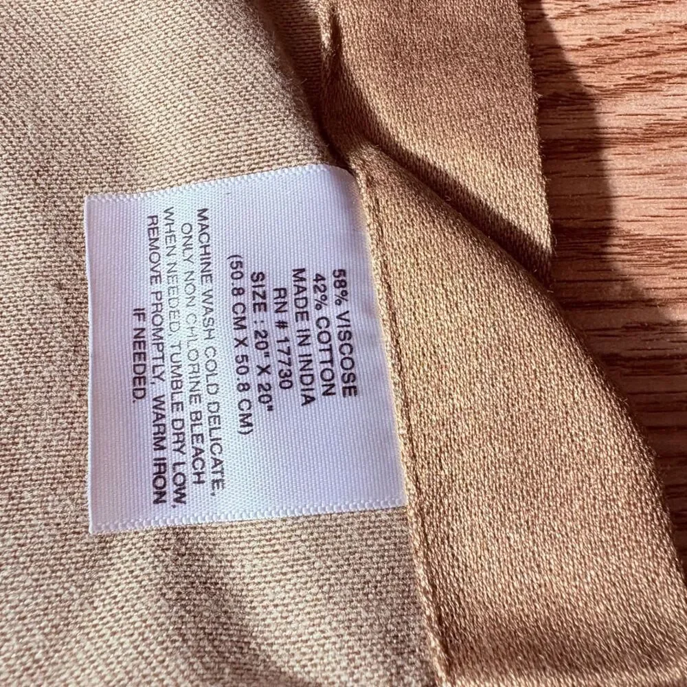 Dark Brown Cloth Napkins Lot Of 8 20